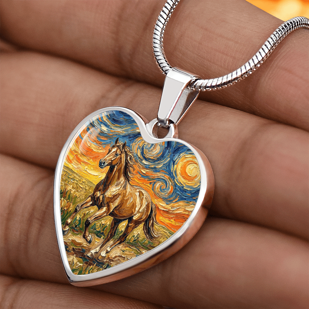 Free Spirited Horse Heart Necklace