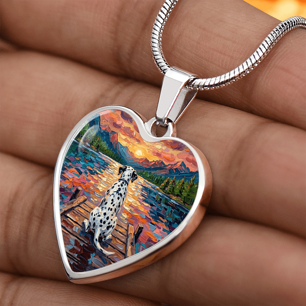 On The Dock - Dalmatian Heart Necklace