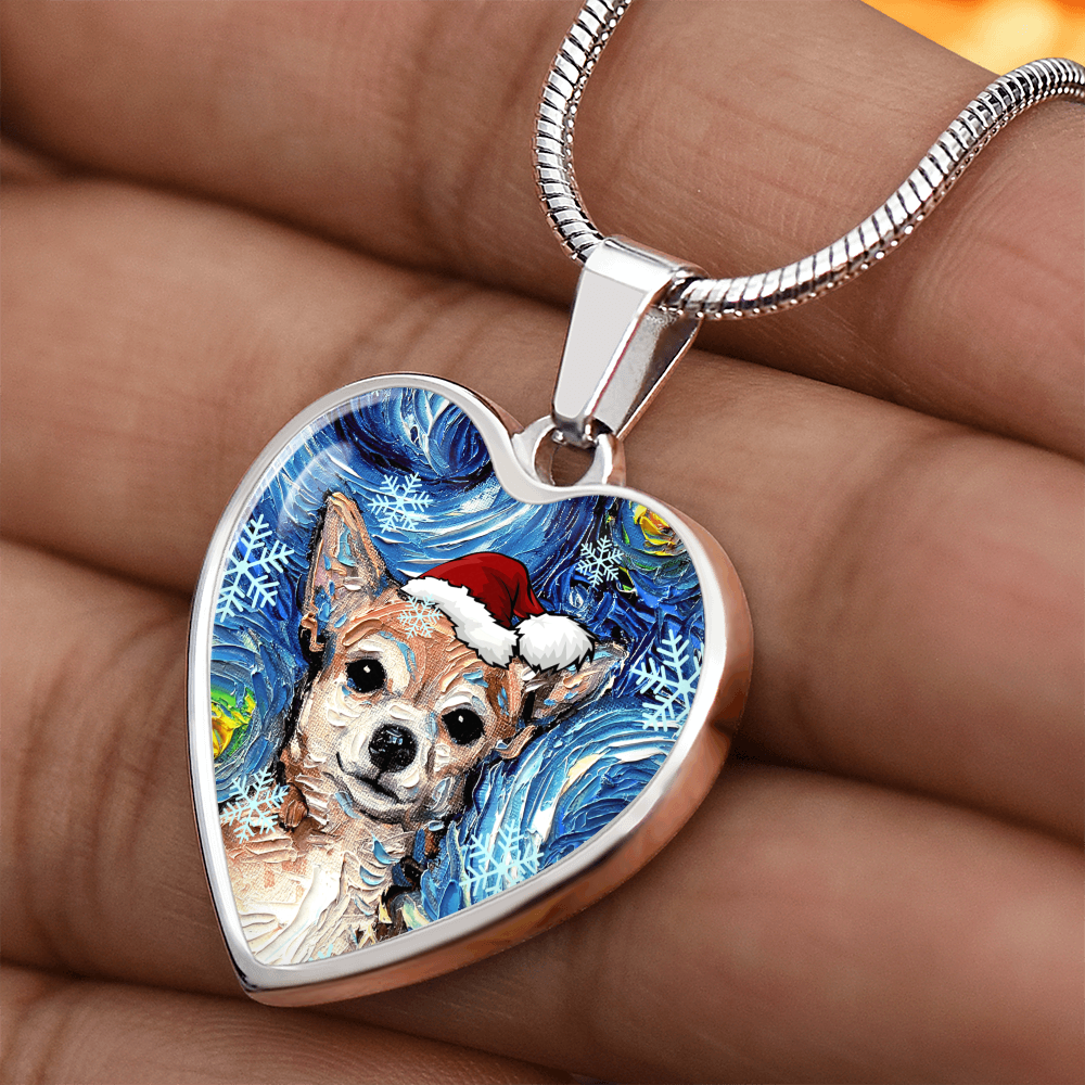 Chihuahua Christmas Necklace
