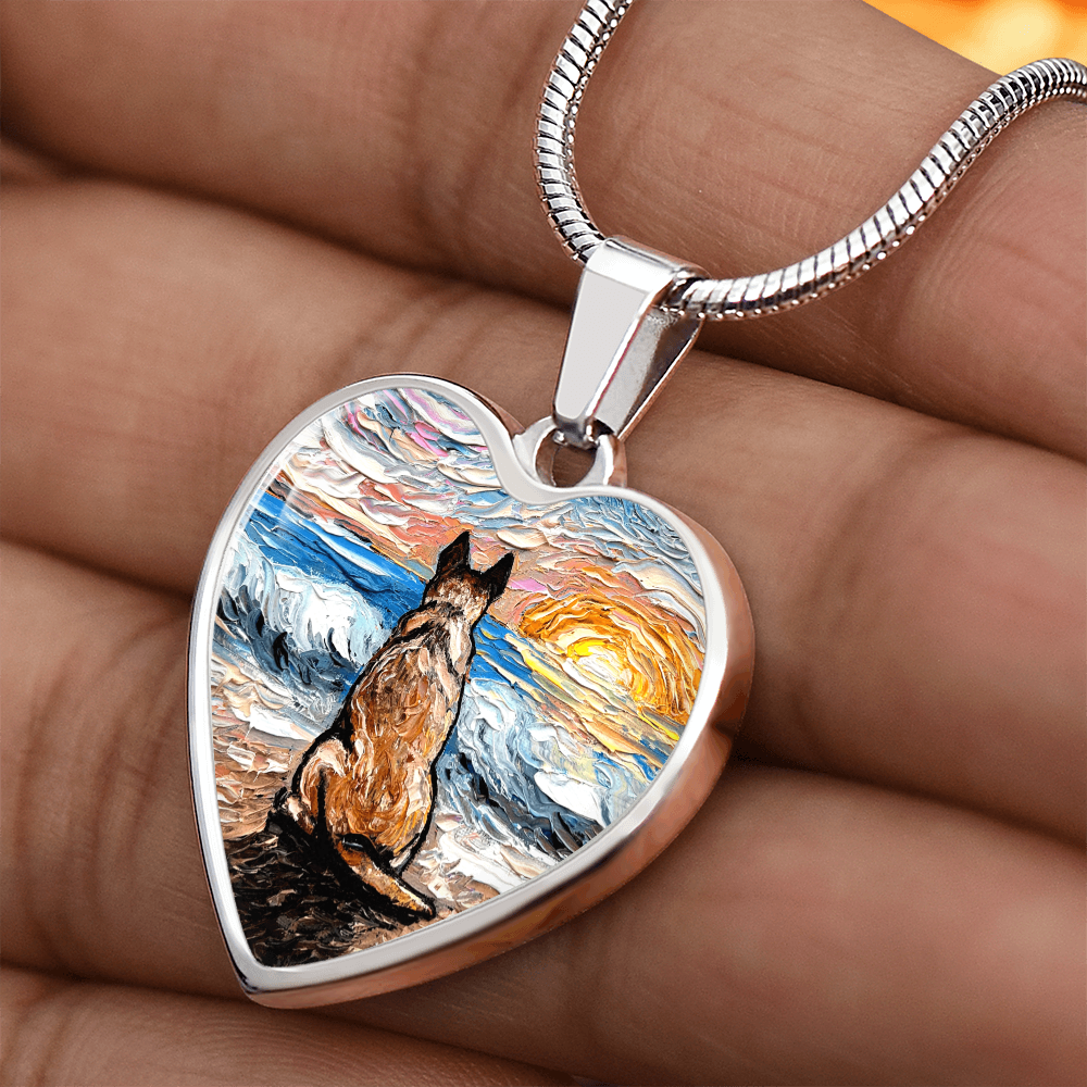 Beach Days - Red Heeler Heart Necklace