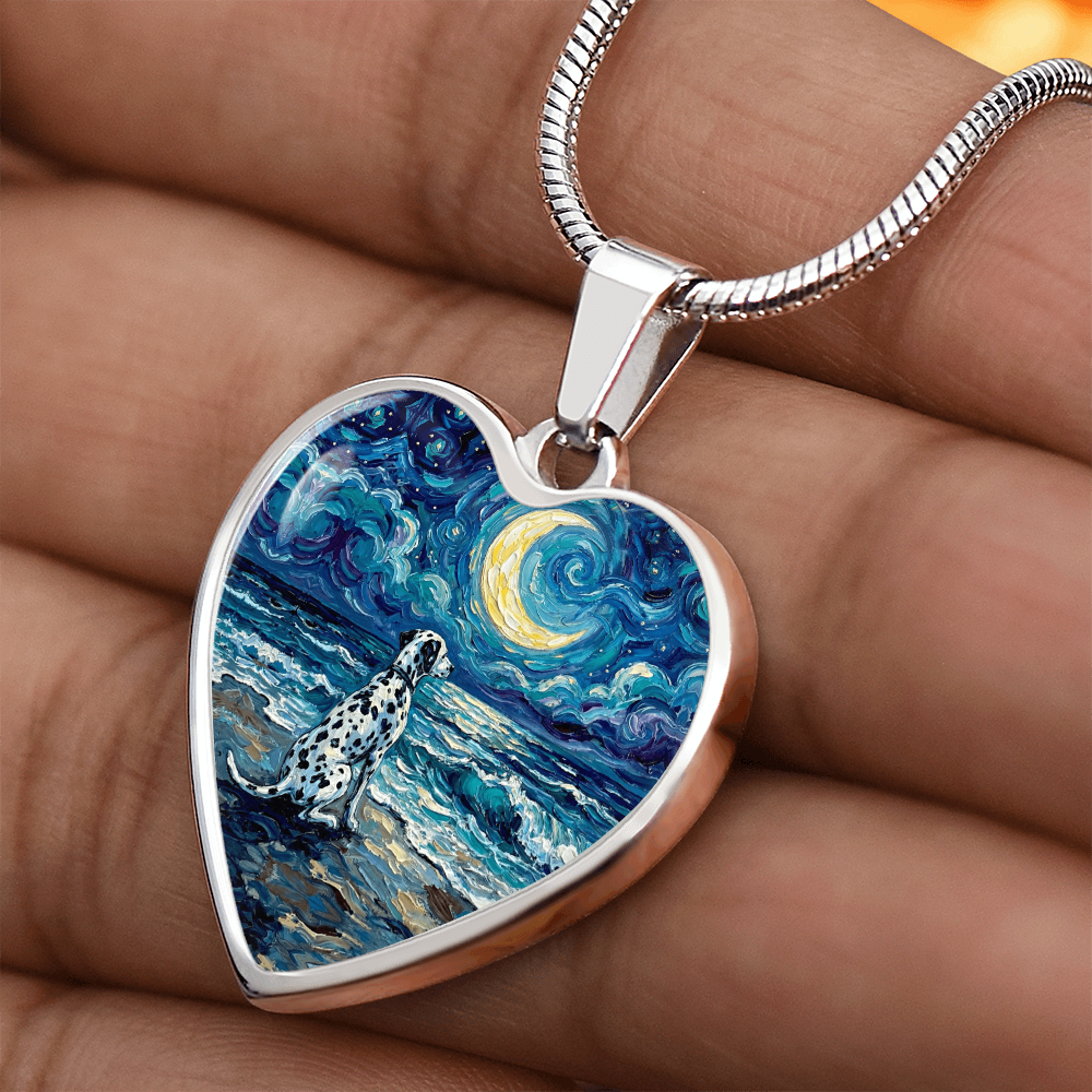Beach Nights - Dalmatian Heart Necklace
