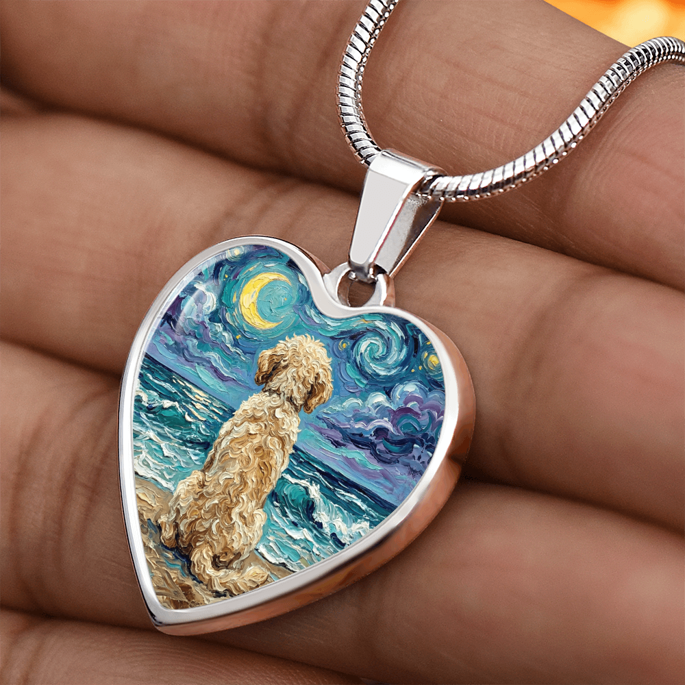 Beach Nights - Goldendoodle Heart Necklace