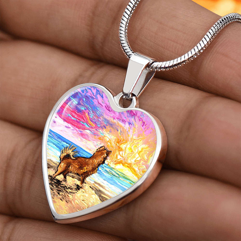 Beach Days - Chihuahua Heart Necklace