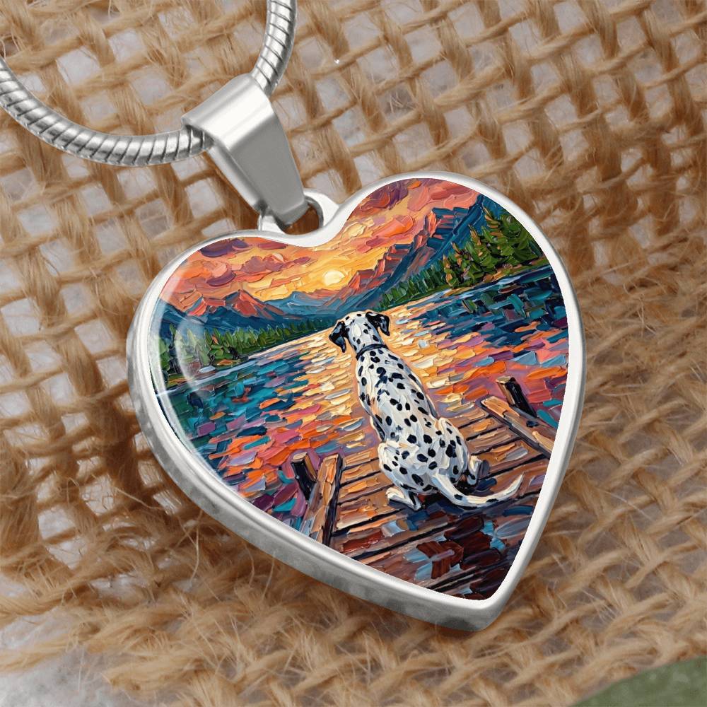On The Dock - Dalmatian Heart Necklace