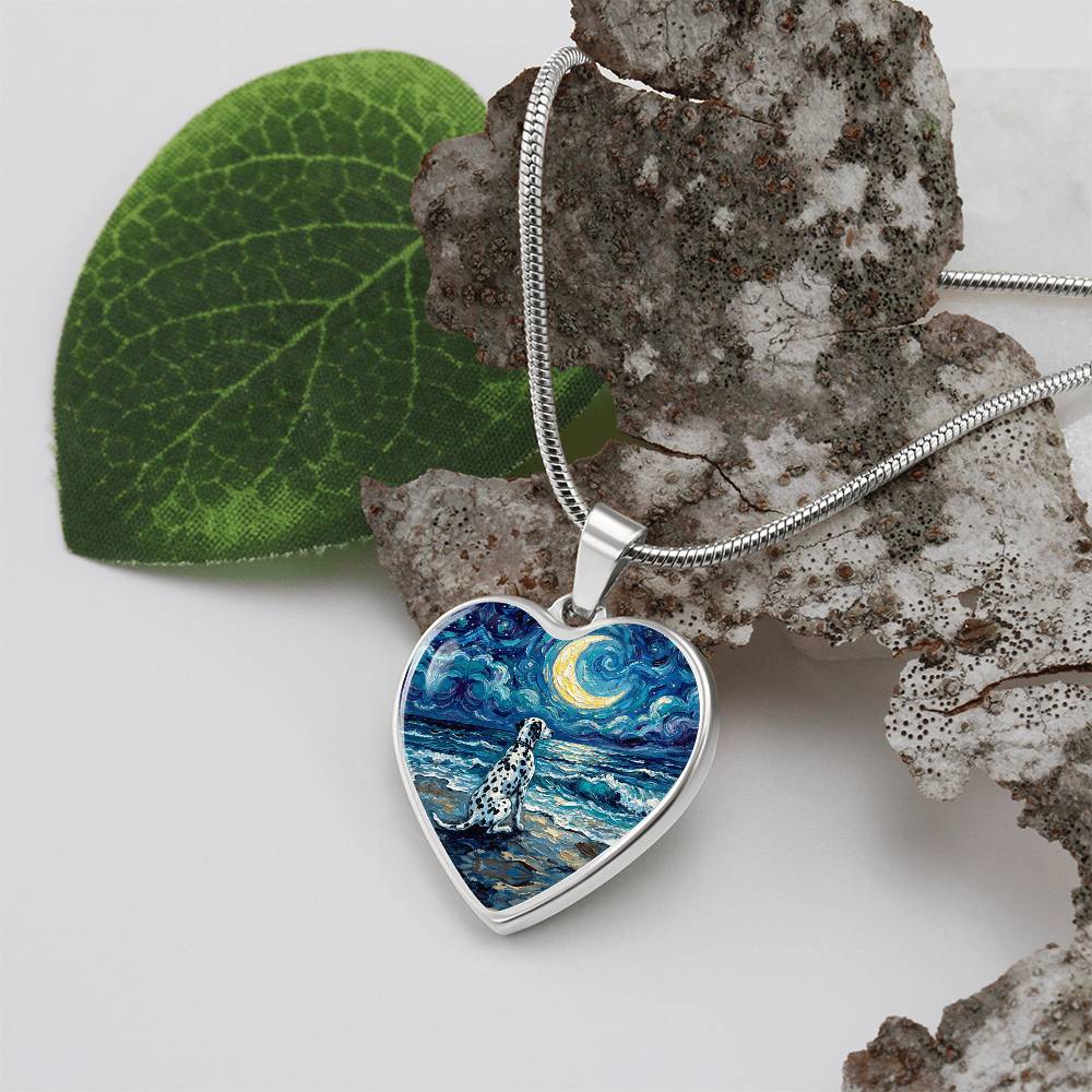 Beach Nights - Dalmatian Heart Necklace