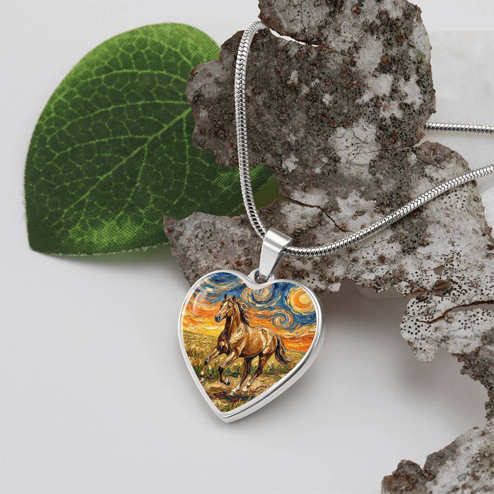 Free Spirited Horse Heart Necklace