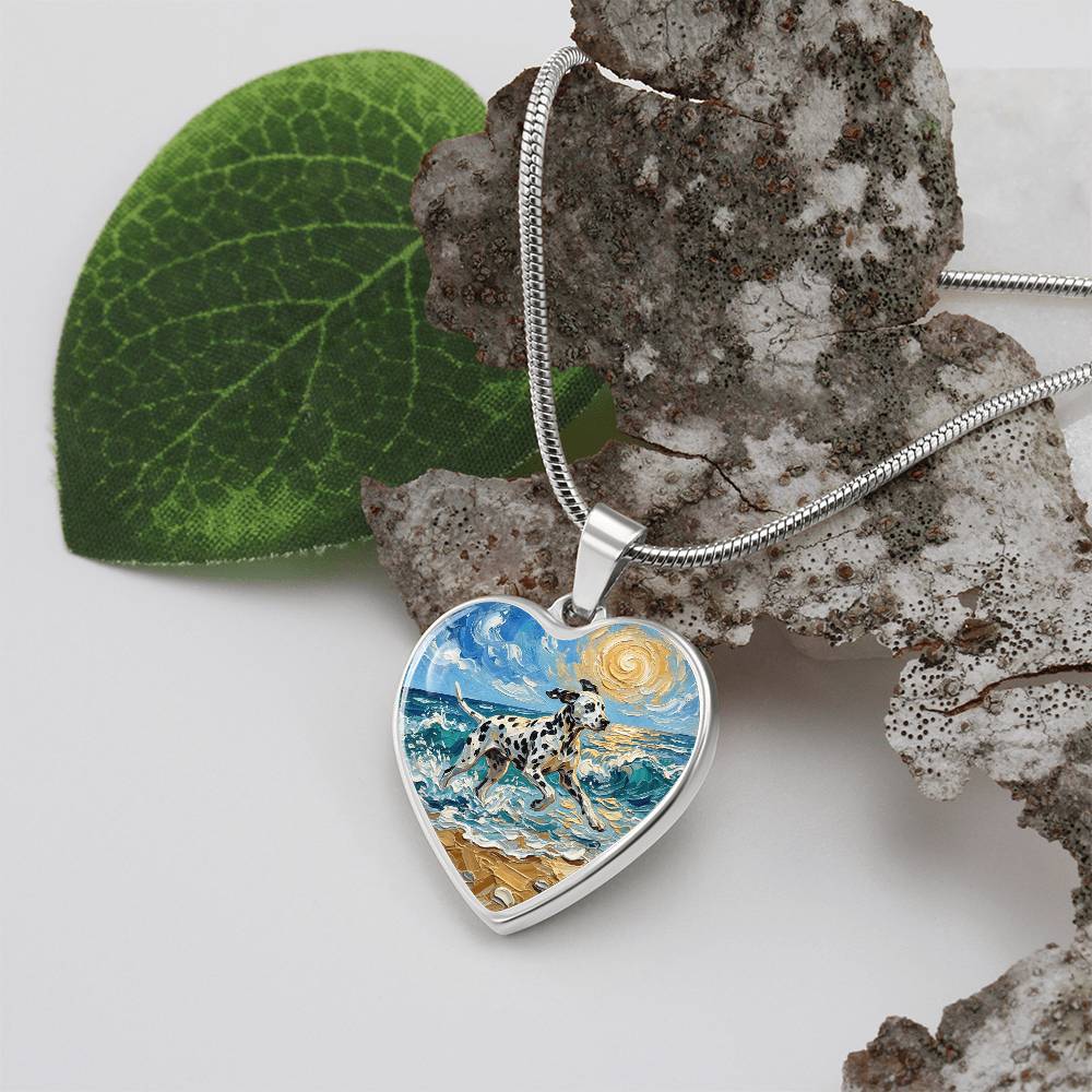 Beach Days - Dalmatian Heart Necklace