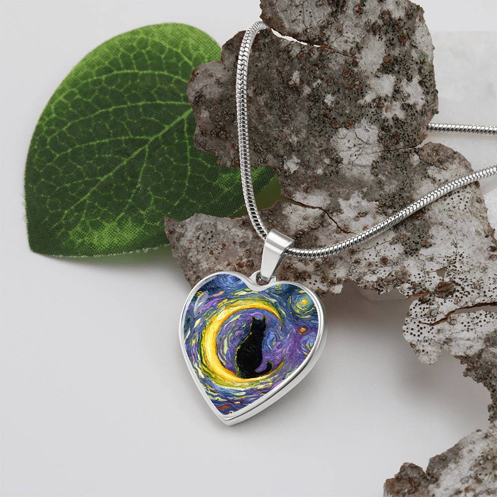 Luna Starry Night Heart Necklace