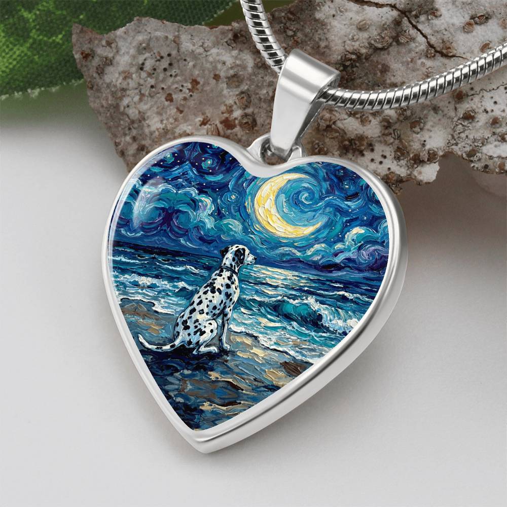 Beach Nights - Dalmatian Heart Necklace
