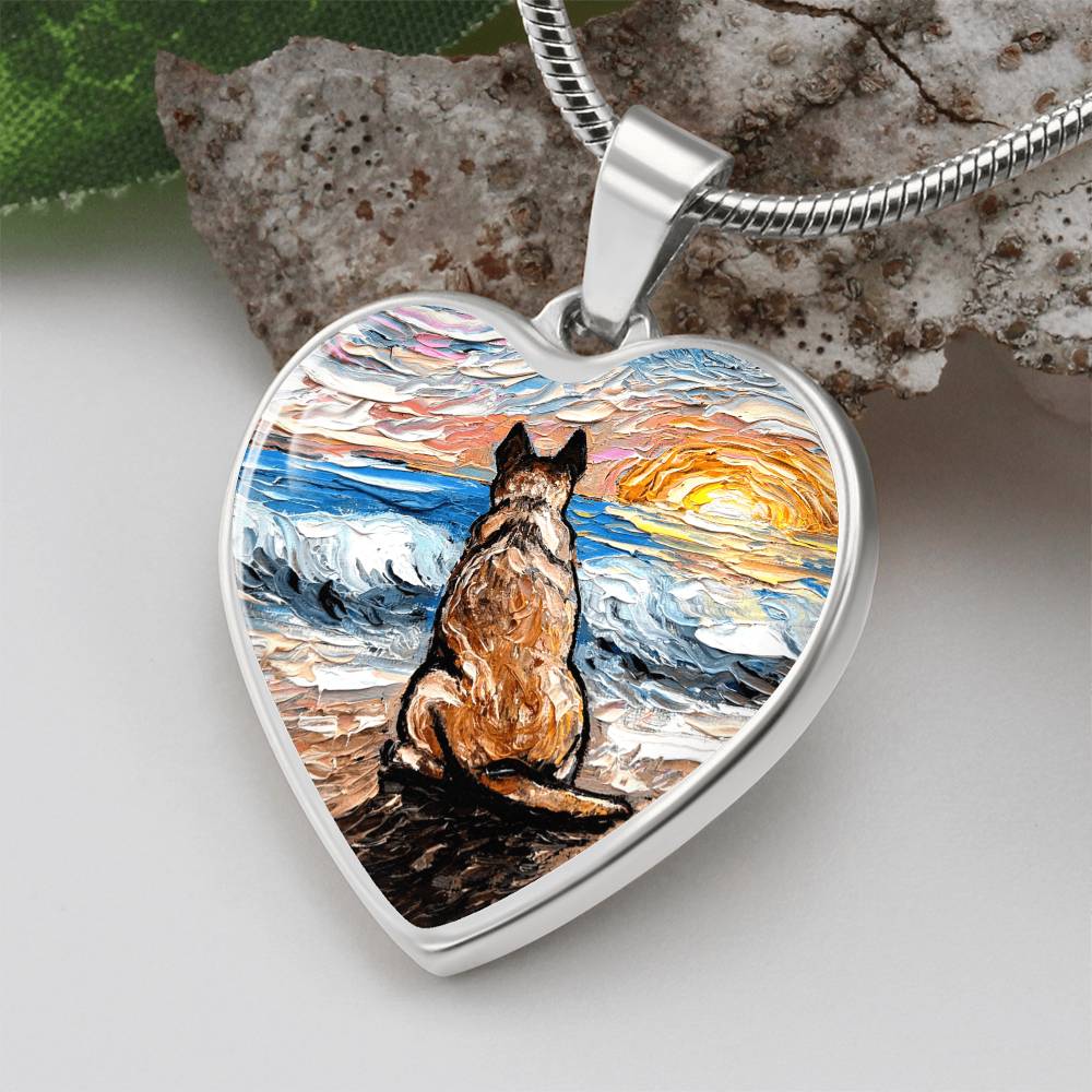 Beach Days - Red Heeler Heart Necklace