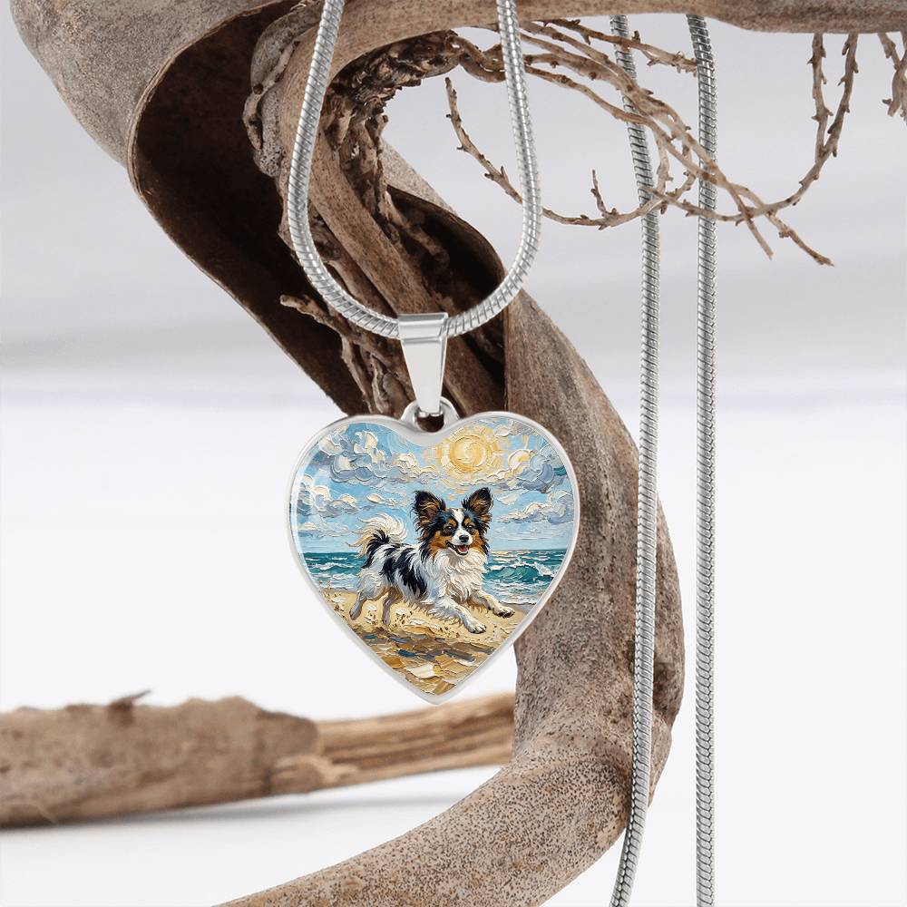 Beach Days - Papillon Heart Necklace