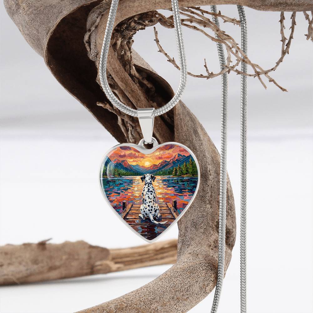 On The Dock - Dalmatian Heart Necklace