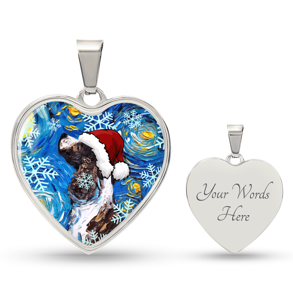 English Springer Spaniel Christmas Necklace