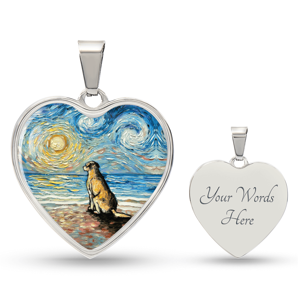 Beach Days - Yellow Labrador Heart Necklace