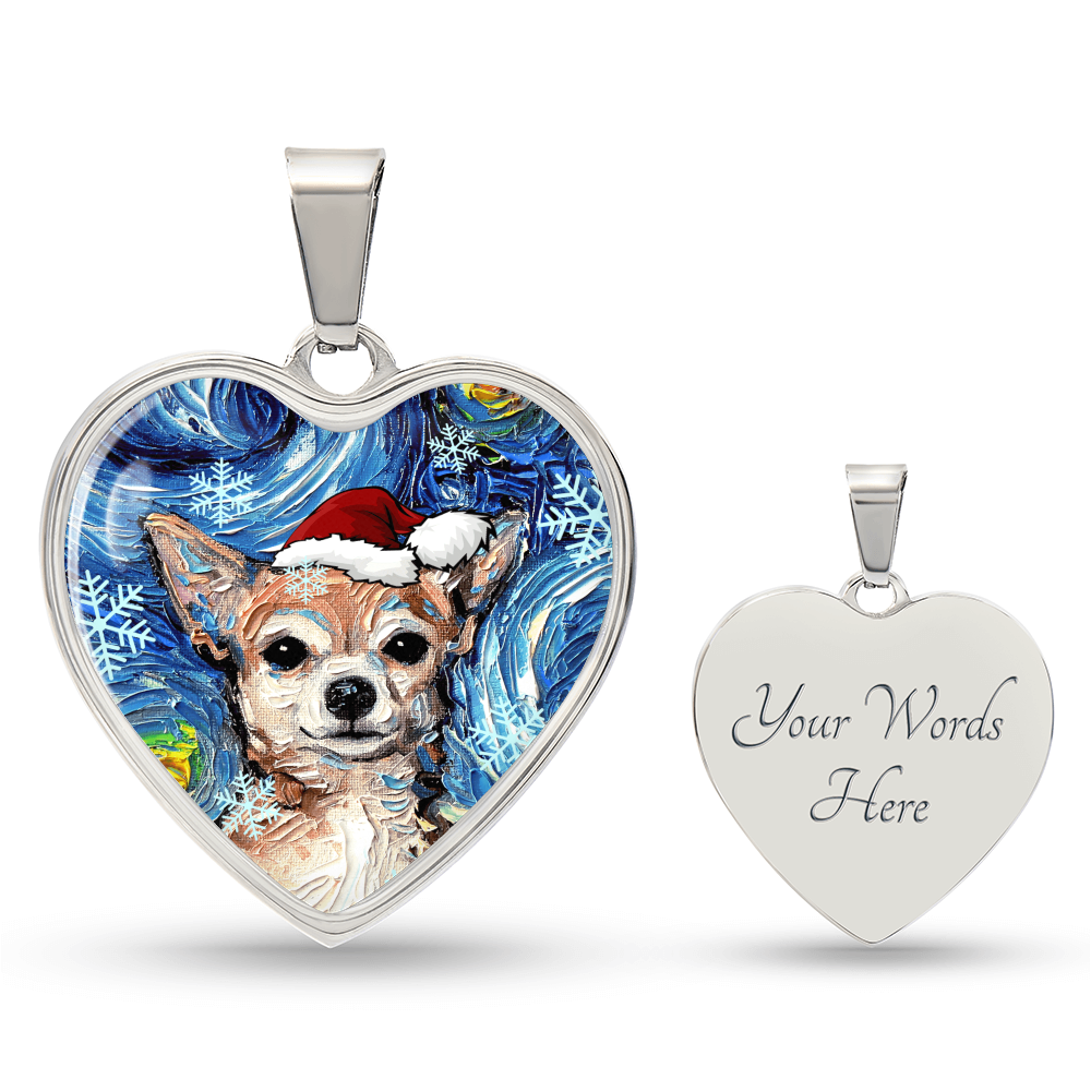 Chihuahua Christmas Necklace