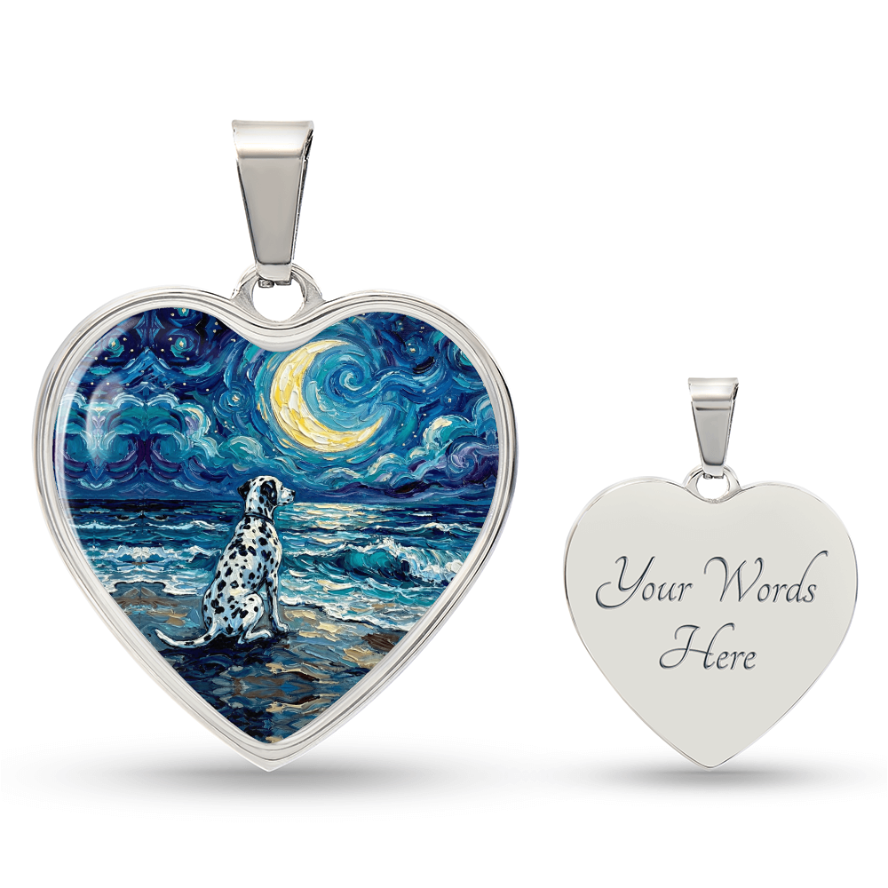 Beach Nights - Dalmatian Heart Necklace