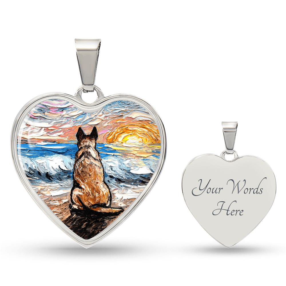 Beach Days - Red Heeler Heart Necklace