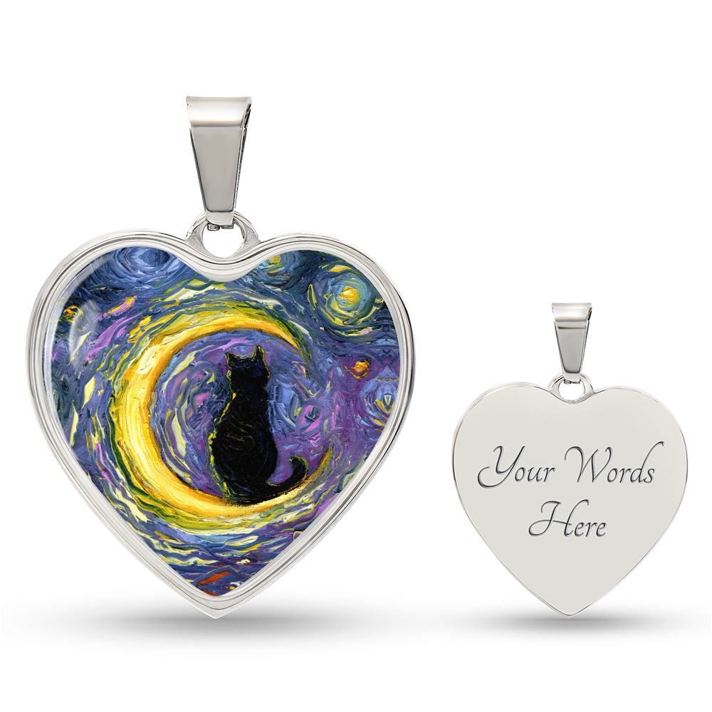 Luna Starry Night Heart Necklace