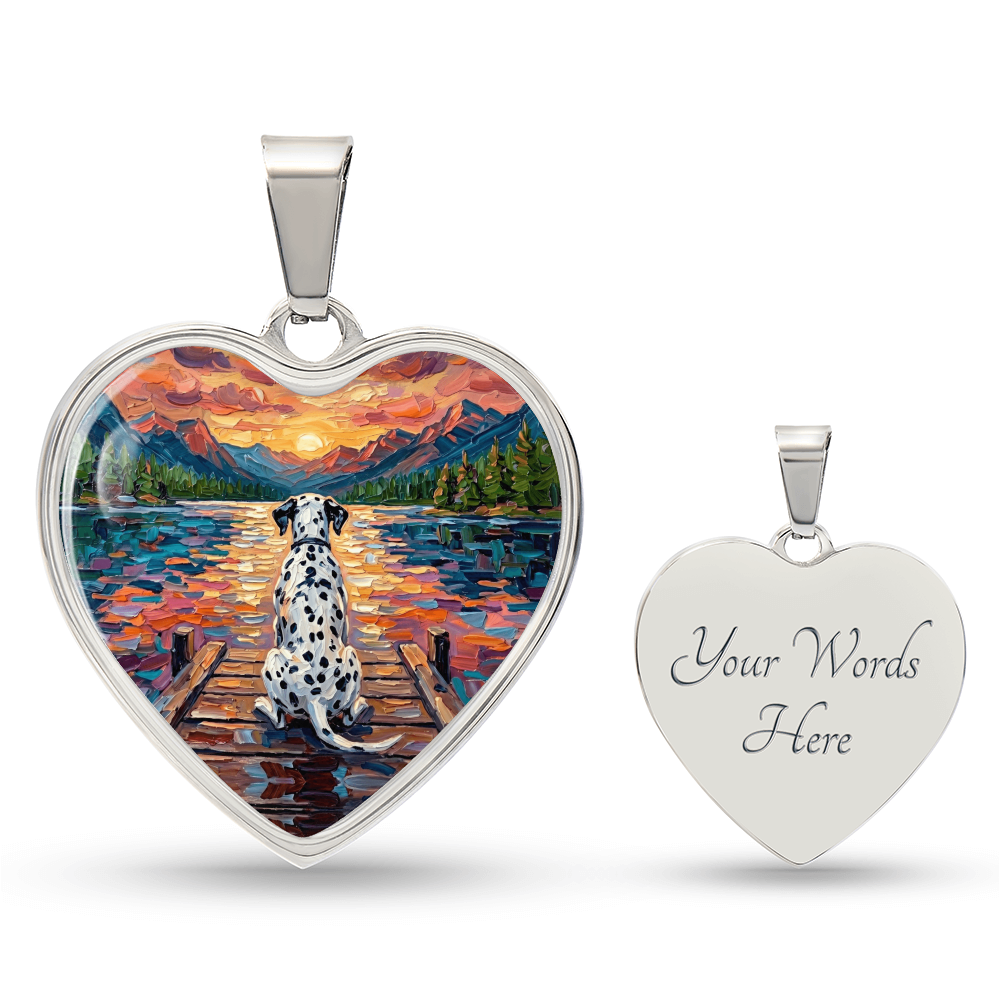 On The Dock - Dalmatian Heart Necklace