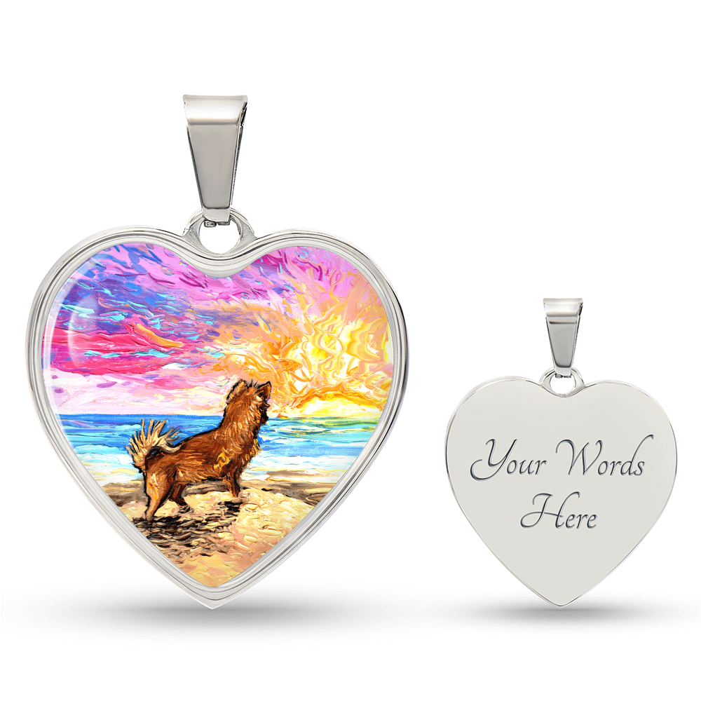 Beach Days - Chihuahua Heart Necklace