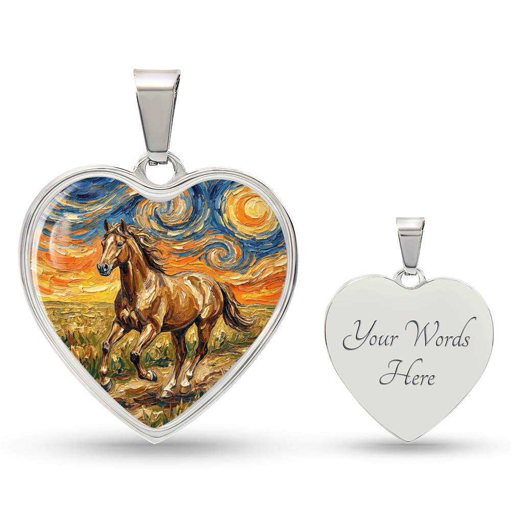 Free Spirited Horse Heart Necklace