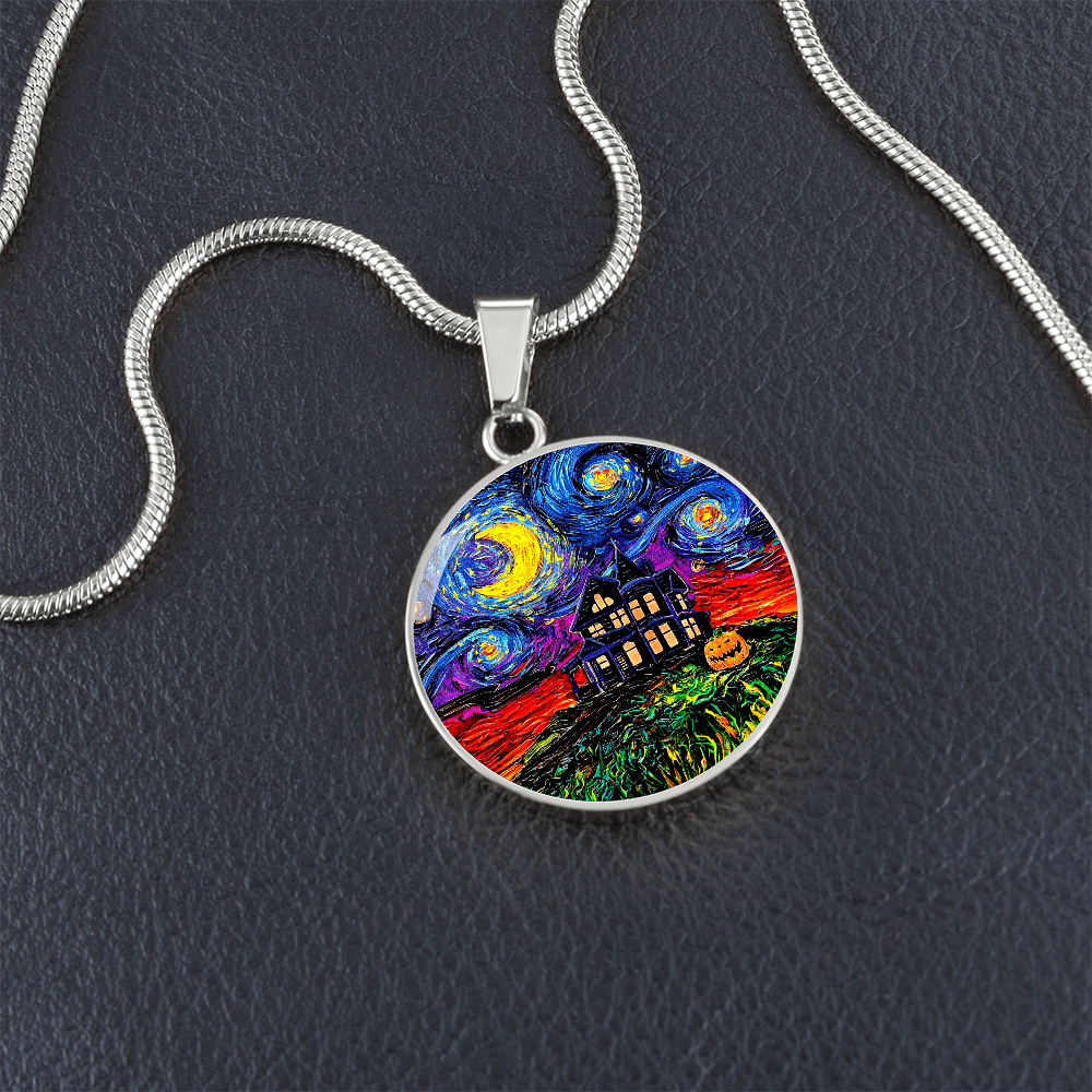 Starry Haunting Starry Night Round Necklace
