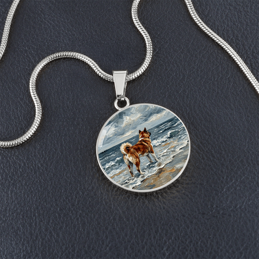 Beach Day - Akita Round Necklace