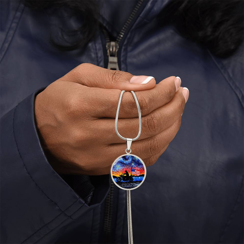 Easy Rider Starry Night Round Necklace