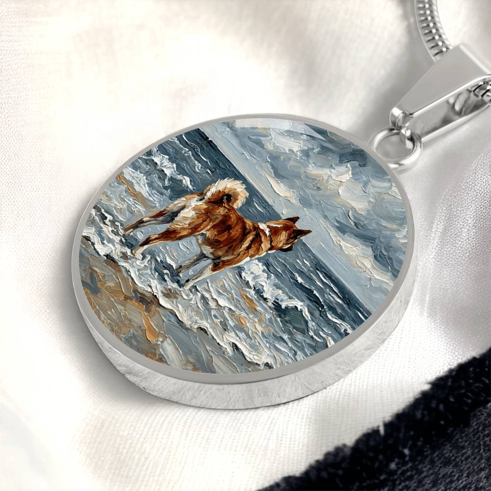 Beach Day - Akita Round Necklace