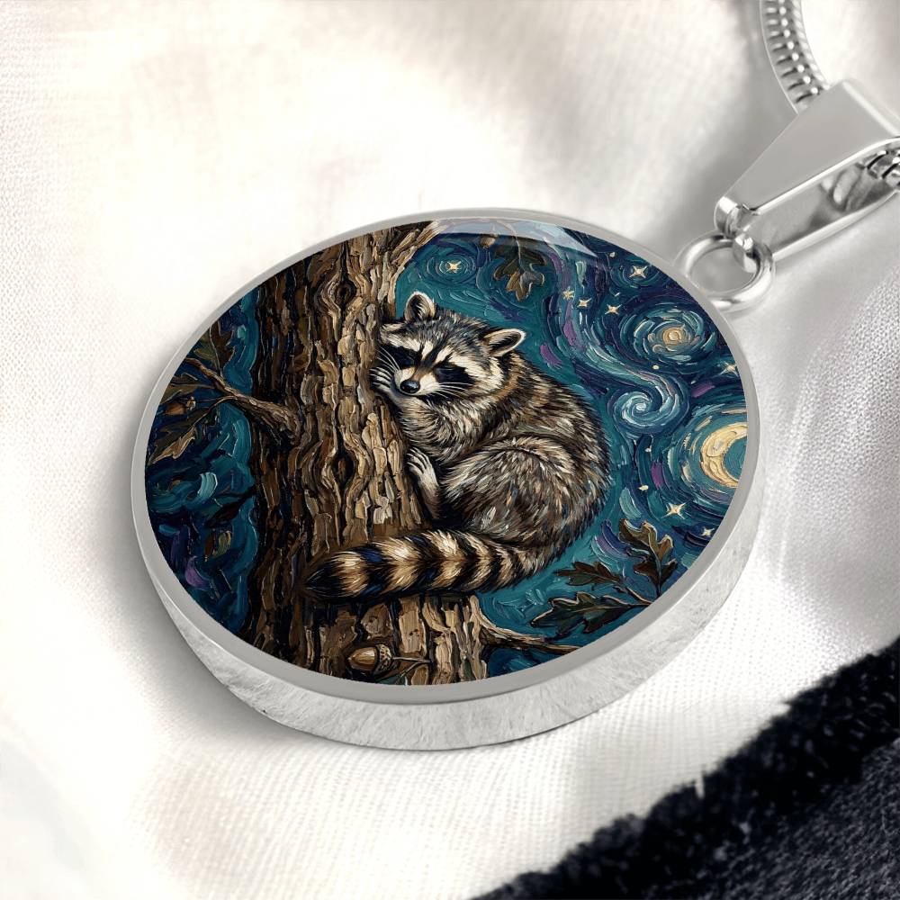 Midnight Bandit Round Necklace
