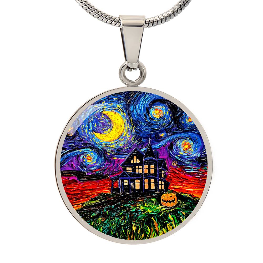 Starry Haunting Starry Night Round Necklace