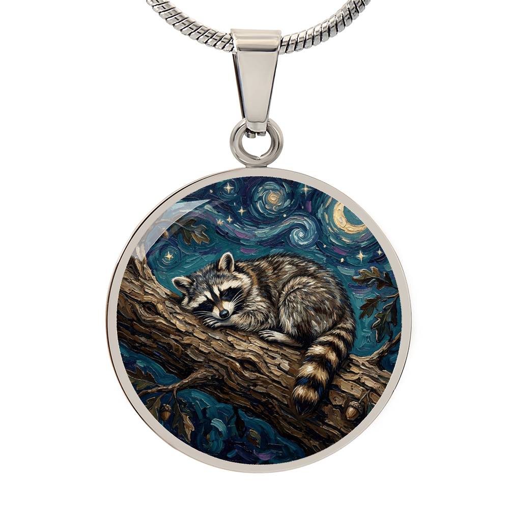 Midnight Bandit Round Necklace