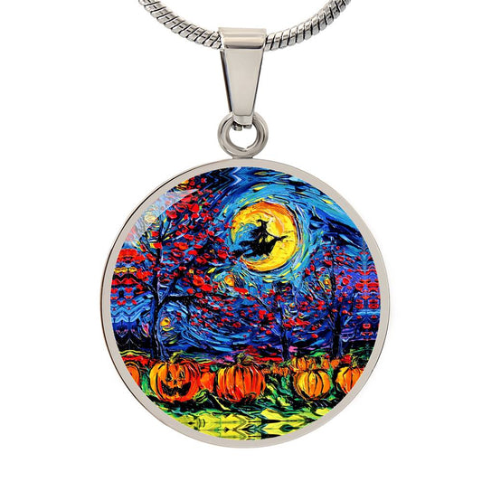 Starry Halloween Starry Night Round Necklace