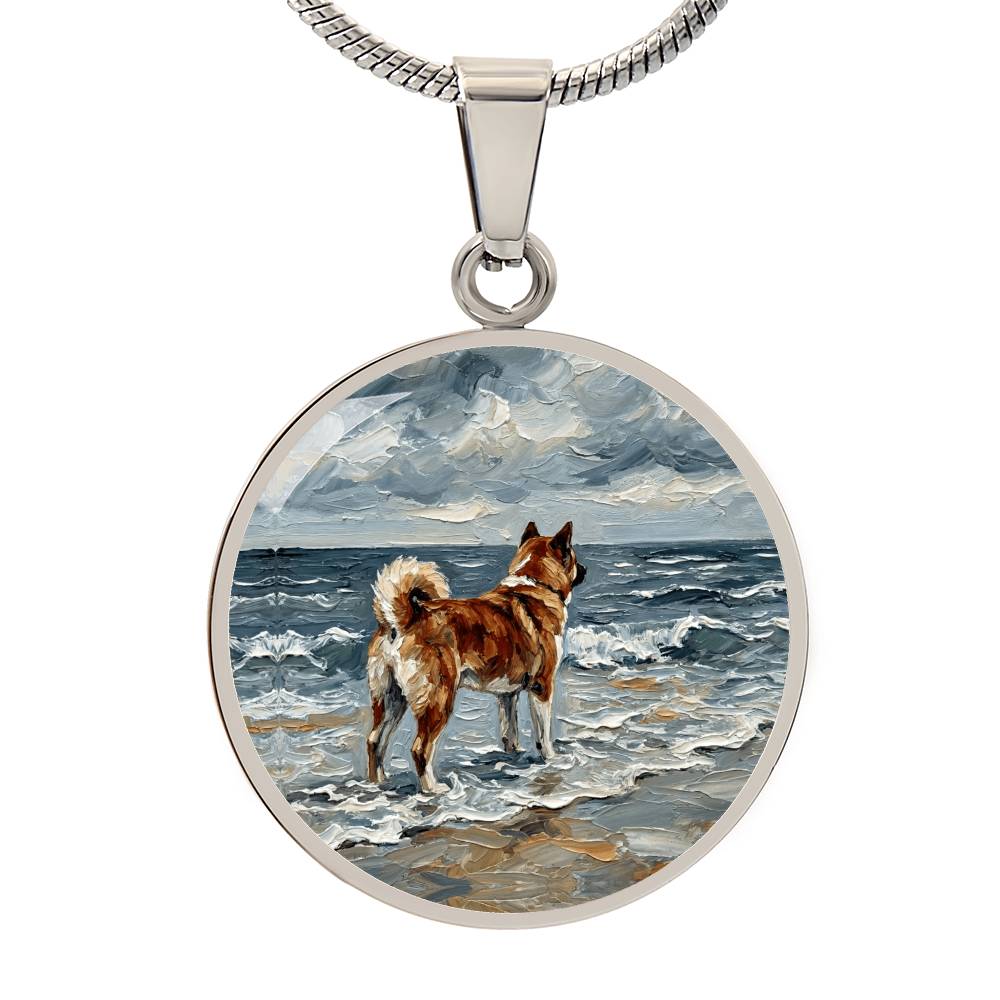 Beach Day - Akita Round Necklace