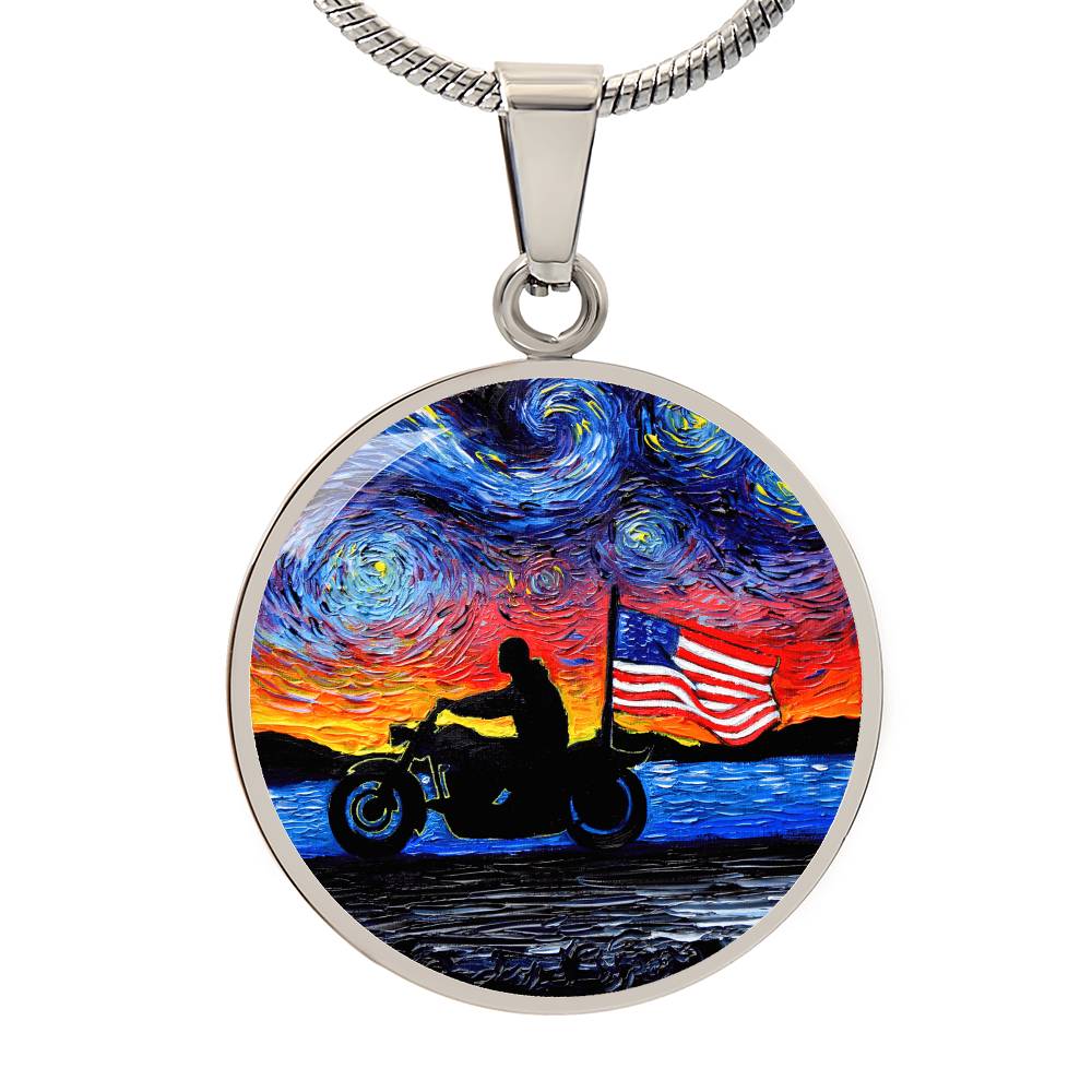 Easy Rider Starry Night Round Necklace