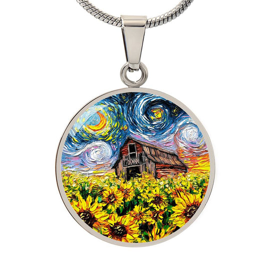 Summer Fields Starry Night Round Necklace