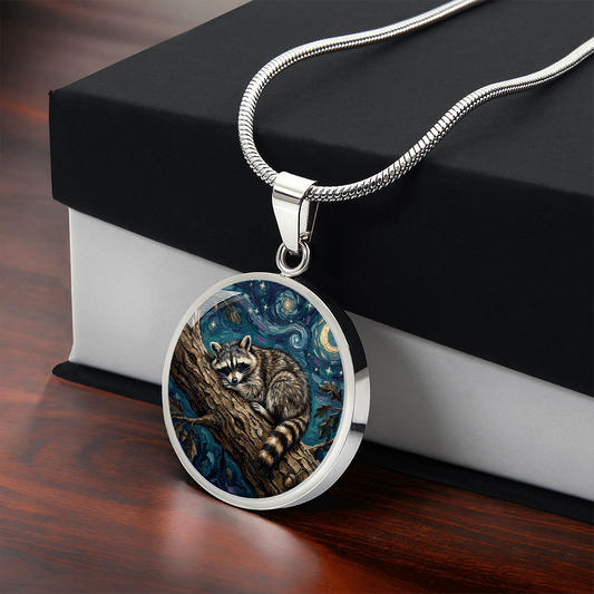 Midnight Bandit Round Necklace