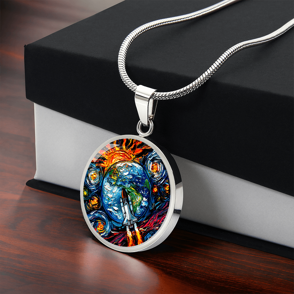 Beyond The Horizon Starry Night Round Necklace