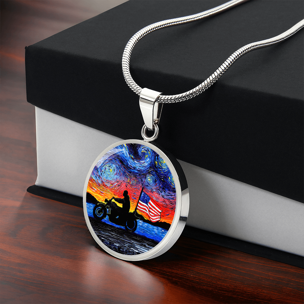 Easy Rider Starry Night Round Necklace
