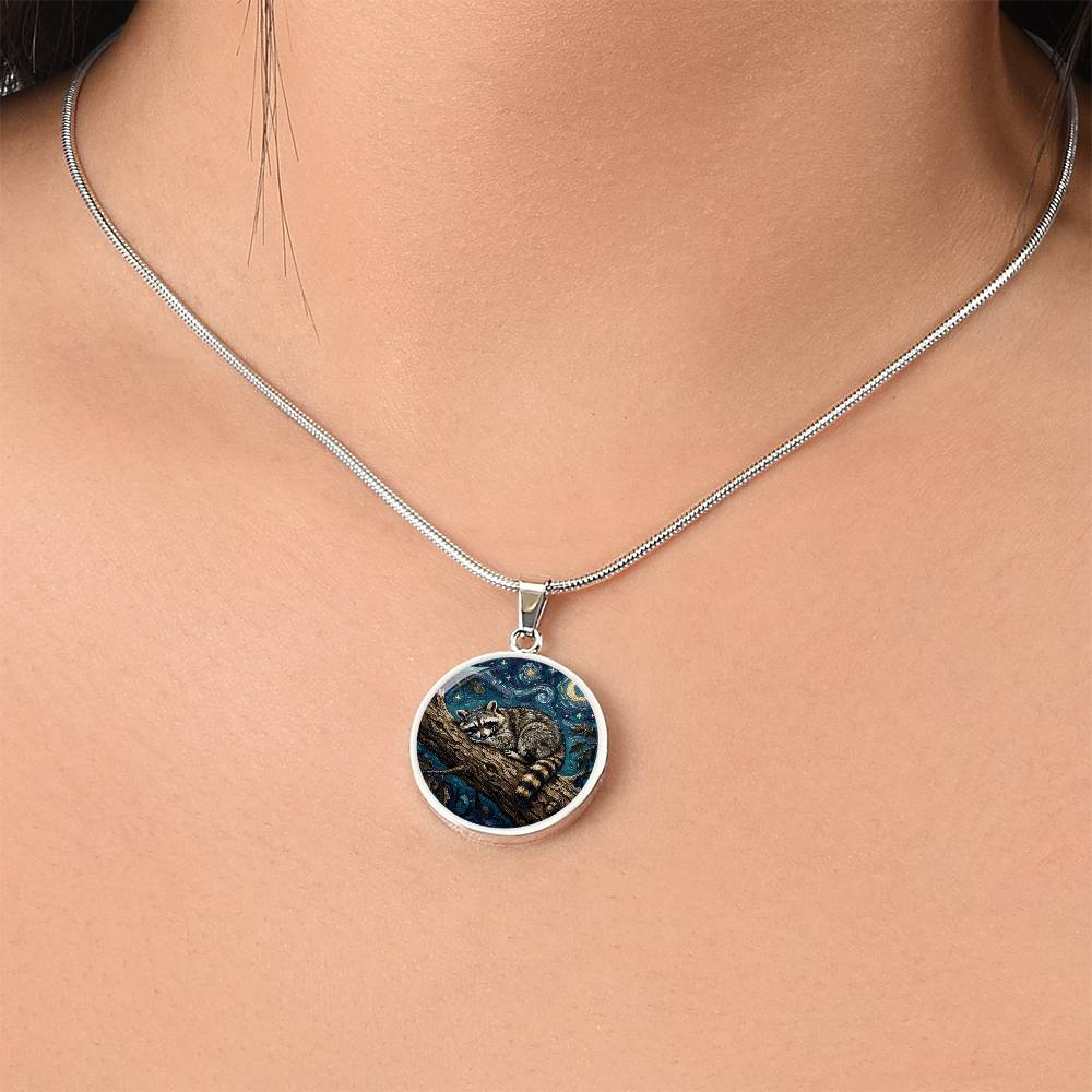 Midnight Bandit Round Necklace