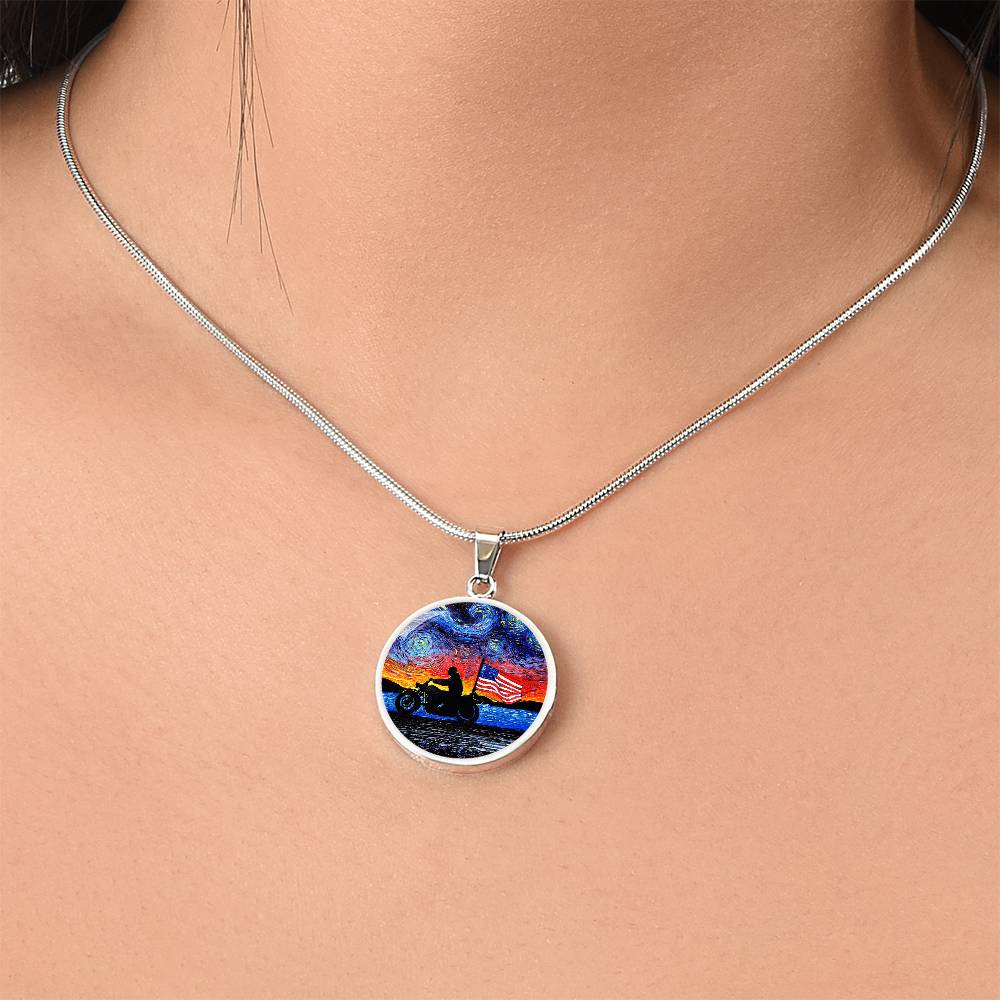 Easy Rider Starry Night Round Necklace