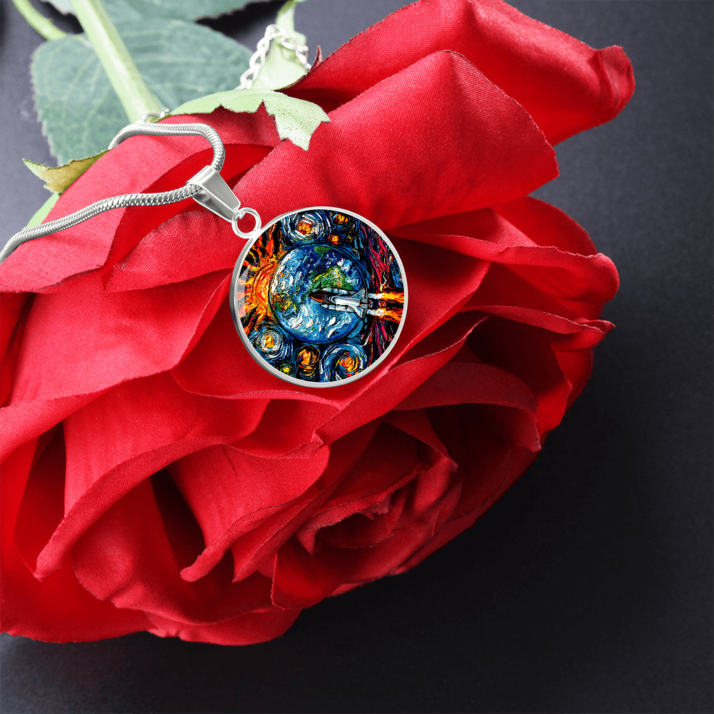 Beyond The Horizon Starry Night Round Necklace