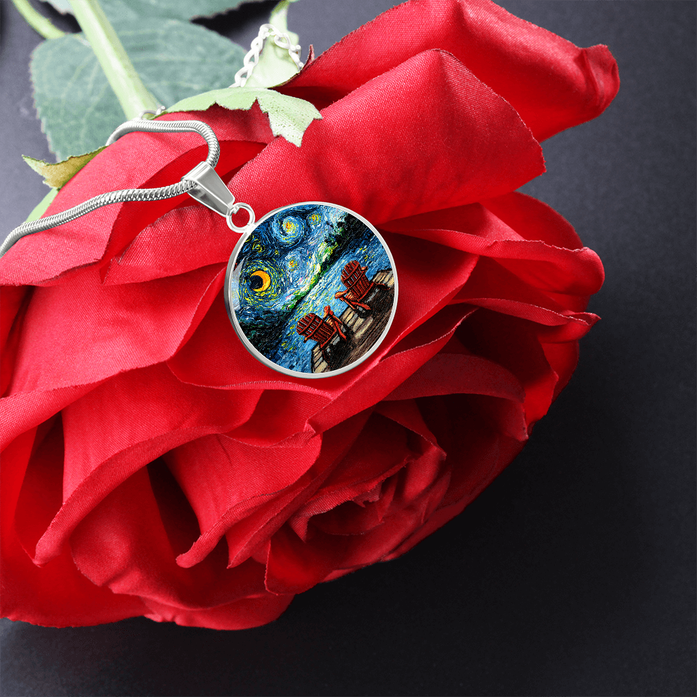Adirondack Starry Night Round Necklace