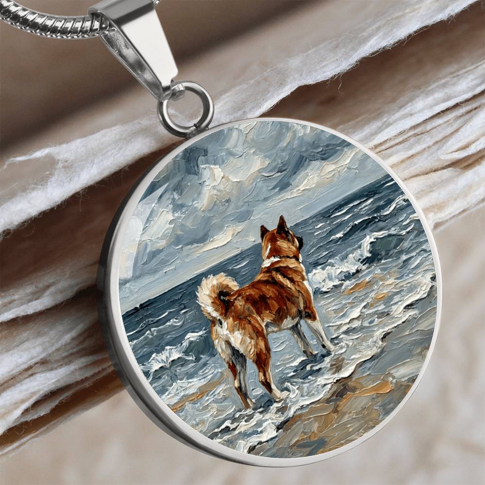 Beach Day - Akita Round Necklace