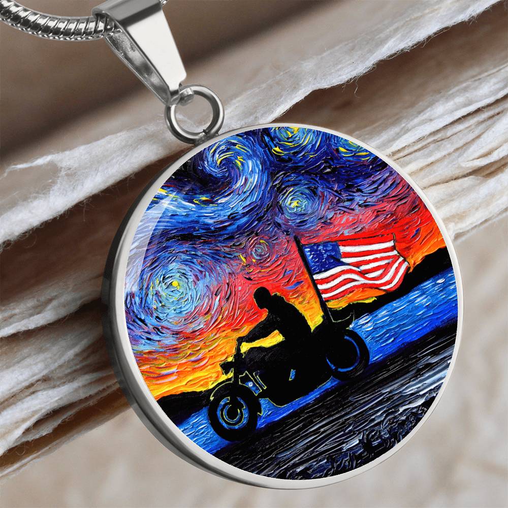 Easy Rider Starry Night Round Necklace