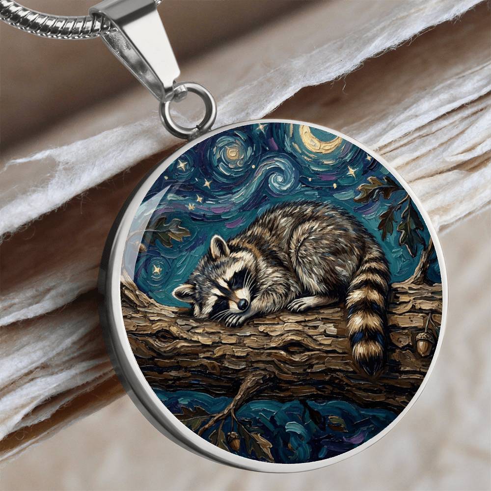 Midnight Bandit Round Necklace