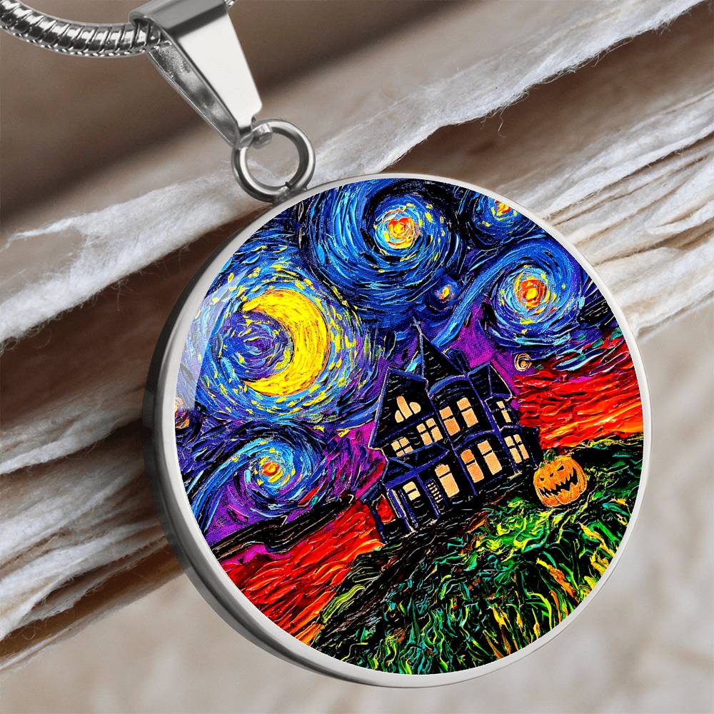 Starry Haunting Starry Night Round Necklace