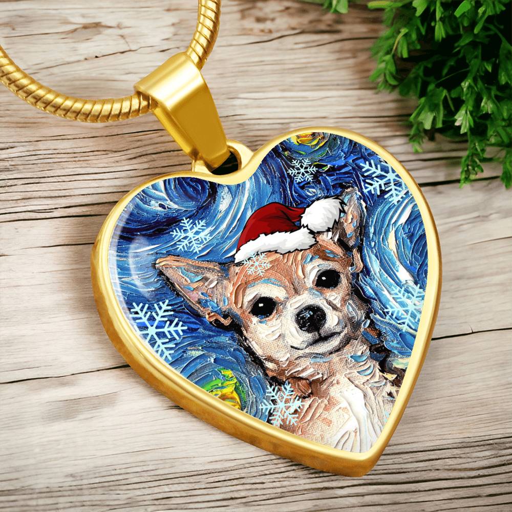 Chihuahua Christmas Necklace