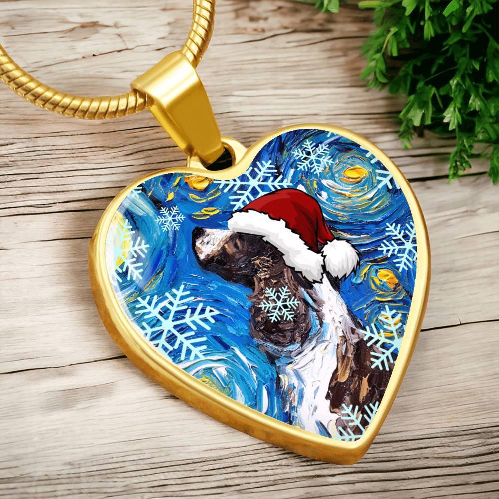 English Springer Spaniel Christmas Necklace