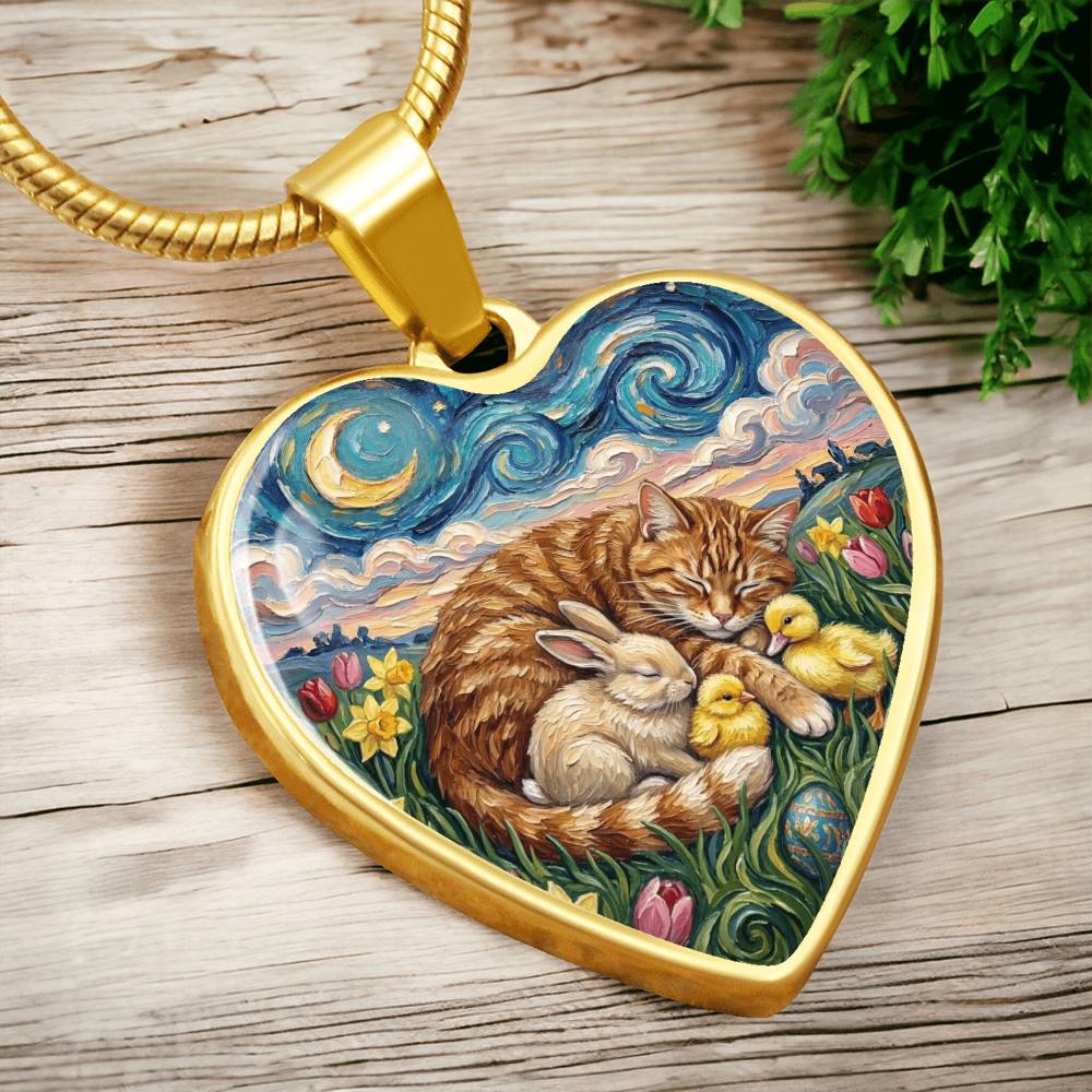 Easter Night Heart Necklace